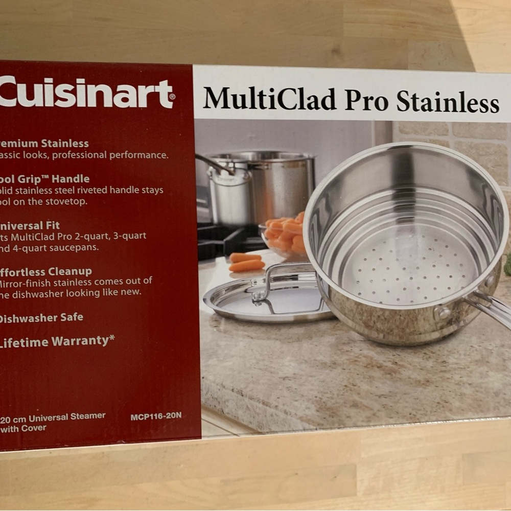 Cuisinart NIB Multiclad Pro Stainless Steamer - Picture 2 of 8